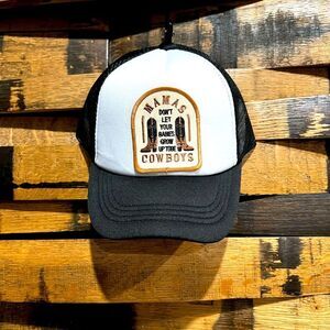 Cowboy Trucker Hat Youth - Mamas Don't Let Your Babies Grow Up To Be Cowboys